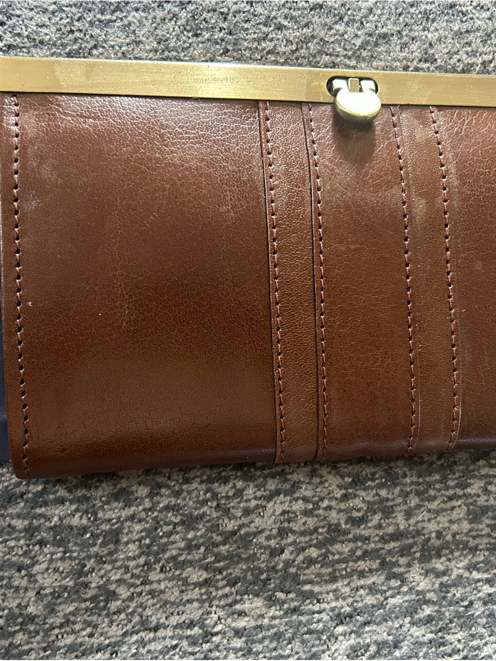 Ashwood Leather Brown Women's Wallet clutch w/ several slots & zipper area NWT